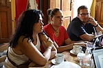 Left to Right: FNE International Human Rights Director, Emily Sendin, FNE International Long-term Volunteer Jessica Mason, University of Minnesota Medical Student, Jordan Weil.