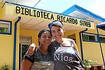 Chacraseca community organizer Conchita Montes and UCLA Blum Center Scholar Jennifer Zelaya in front of Biblioteca Ricardo Streb. Many many thanks to Conchita and so many other community members who helped plan and make the health and arts fair a success!