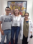 (L-R) Blum Summer Scholar Edgar Corona, Yvonne N. Flores PhD, Gabriela Cesarman MD Hematologist